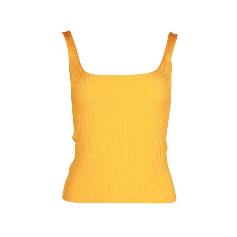 Sandro Paris Knitted Tank Top in Orange Polyester